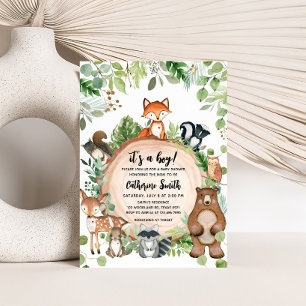 Convites Chuva de Confetes Fatia de Madeira para Baby Showe