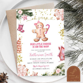 Convites Chuva de Cookies de Gengibre Oh Snap Baby Shower