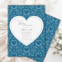 Chuva de Coração Caprichoso Turquesa Azul-Bebê