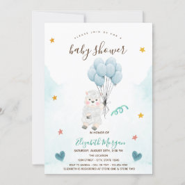Convites Chuva de Cordeirinhos Baby Shower 