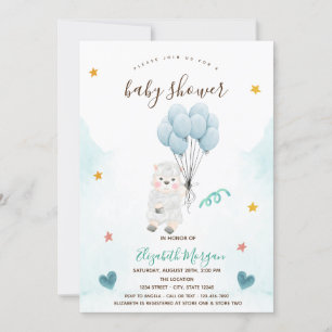Convites Chuva de Cordeirinhos Baby Shower