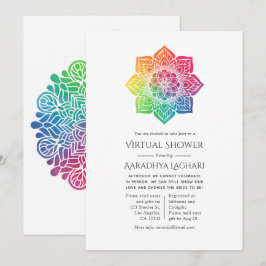 Convites Chuva de Cores Mandala Indiana Virtual