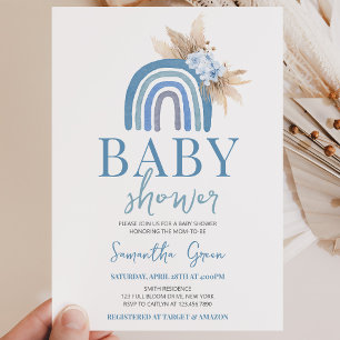 Convites Chuva de Cores para o Menino: Baby Shower