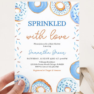 Convites Chuva de Donuts Baby Sprinkle Baby Shower