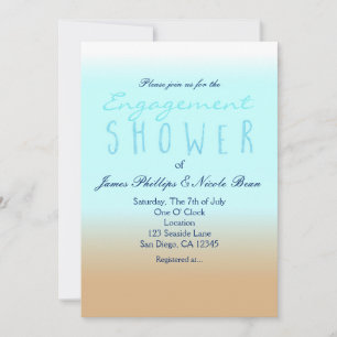 Convites Chuva de Engajamento com Aquarela Elegante Ombre d