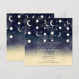 Convites Chuva de Estrelas Celestiais no Banho de Bebê em A