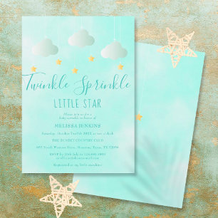 Convites Chuva de Estrelas Pequena Estrela Neutra Baby Show