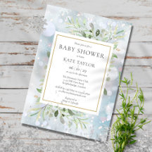 Chuva de Flocos de Neve de Inverno Baby Shower | S