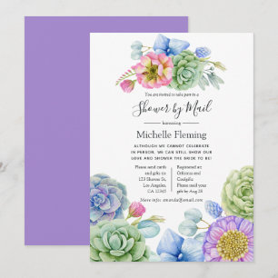 Convites Chuva de Flor Bridal ou Baby Shower pelo Correio
