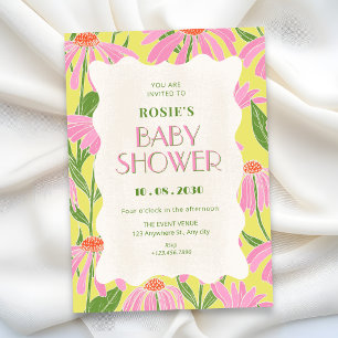 Convites chuva de flores baby shower