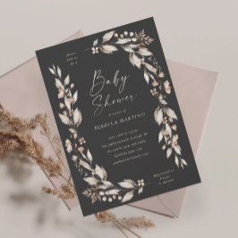 Convites Chuva de Flores Boho Elegante Baby Shower
