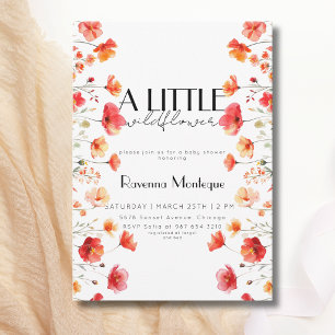 Convites Chuva de Flores Boho Meadow Floral Baby Shower