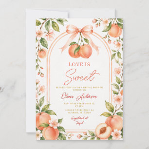 Convites Chuva de Flores Boho Rosa Doce Chá de Noiva