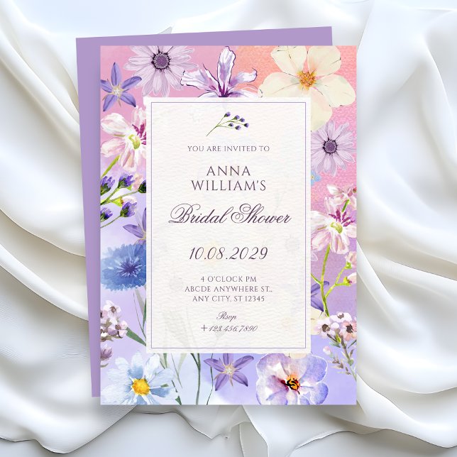 Convites Chuva de flores de casamento (Criador carregado)