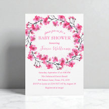 Chuva de Flores de Sakura Bebê Shower