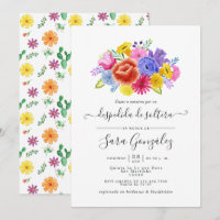 Chuva de flores em aquarela Fiesta espanhola Chá d