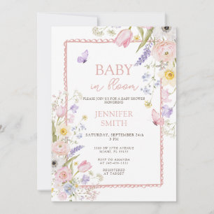 Convites Chuva de Flores Primavera Verão Bebê em Flor Baby 