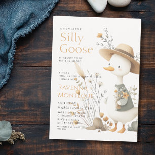 Convites Chuva de Flores Silly Goose Flor de Floresta Baby 