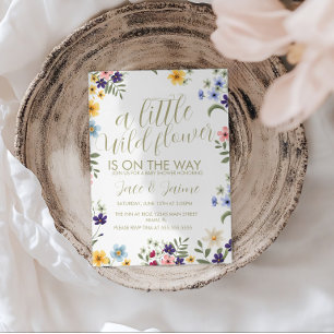 Convites Chuva de Flores Silvestres Baby Shower 