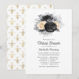 Convites Chuva de Flores Vintage com Abelhas Virtuais