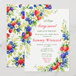 Convites Chuva de Frutas Baby Shower