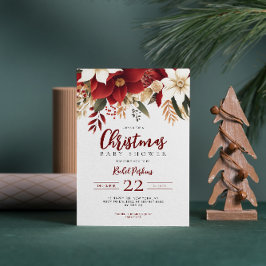 Convites Chuva de Frutas de Pinheiro de Natal para Bebê Uni