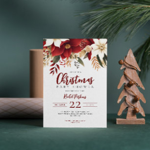 Convites Chuva de Frutas de Pinheiro de Natal para Bebê Uni