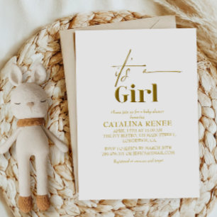 Convites Chuva de Glamour É uma Menina Chuveiro de Bebê