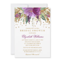 Chuva de Glitter Floral Amethisto Brilhante para C