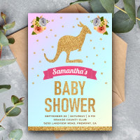 Chuva de Glitter Mágico Dourado Canguru Baby Showe
