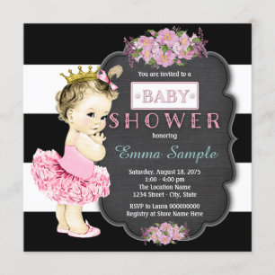 Convites Chuva de Ideias Meninas Princesa Tutu Loja de Giz