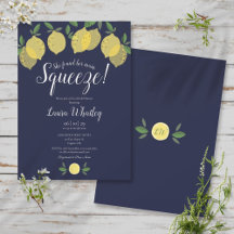 Chuva de Lemons Azul Marinho Casamento