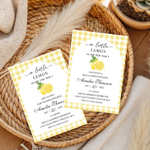Convites Chuva de Limão Baby Shower Citrino Chá de Bebê