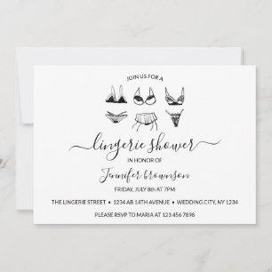 Convites Chuva de lingerie