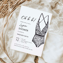 Chuva de lingerie desenhada à mão minimalista
