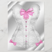 Chuva de lingerie espartilho laços rosa damasco br