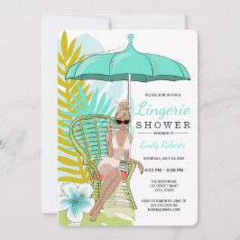 Convites Chuva de Lingerie Noiva Loira