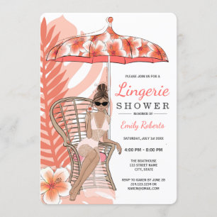 Convites Chuva de Lingerie Noiva Morena