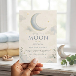 Convites Chuva de Lua e Estrelas no Baby Shower