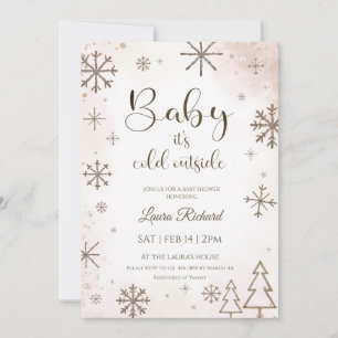 Convites Chuva de neve de inverno baby shower