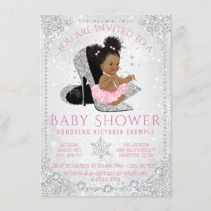 Convites Chuva de Neve de Inverno - Etnia Snowflake - Baby