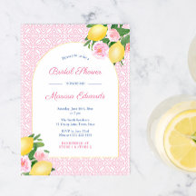 Chuva de Noiva Arco de Limões Rosa e Branco