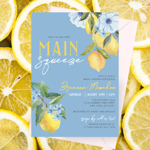 Convites Chuva de Noiva Blue Lemon Encontrou Seu Amor
