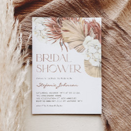 Convites Chuva de Noiva Boho de Orquídea Branca e Palmeira 