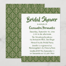 Chuva de Noiva Boho Folha Verde Casamento Folhas
