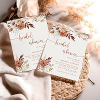 Chuva de Noiva Boho Terracota Creme Floral