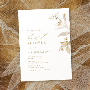 Convites Chuva de Noiva Botânica Floral Moderna e Elegante