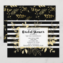 Chuva de Noiva Botânica Glamour Dourado Preto Mode