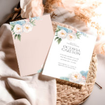 Chuva de Noiva clássica com Flores Azuis e Rosas S