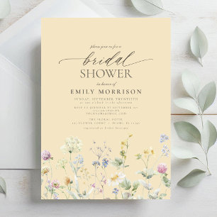 Convites Chuva de Noiva com Flores de Jardim Elegantes em A